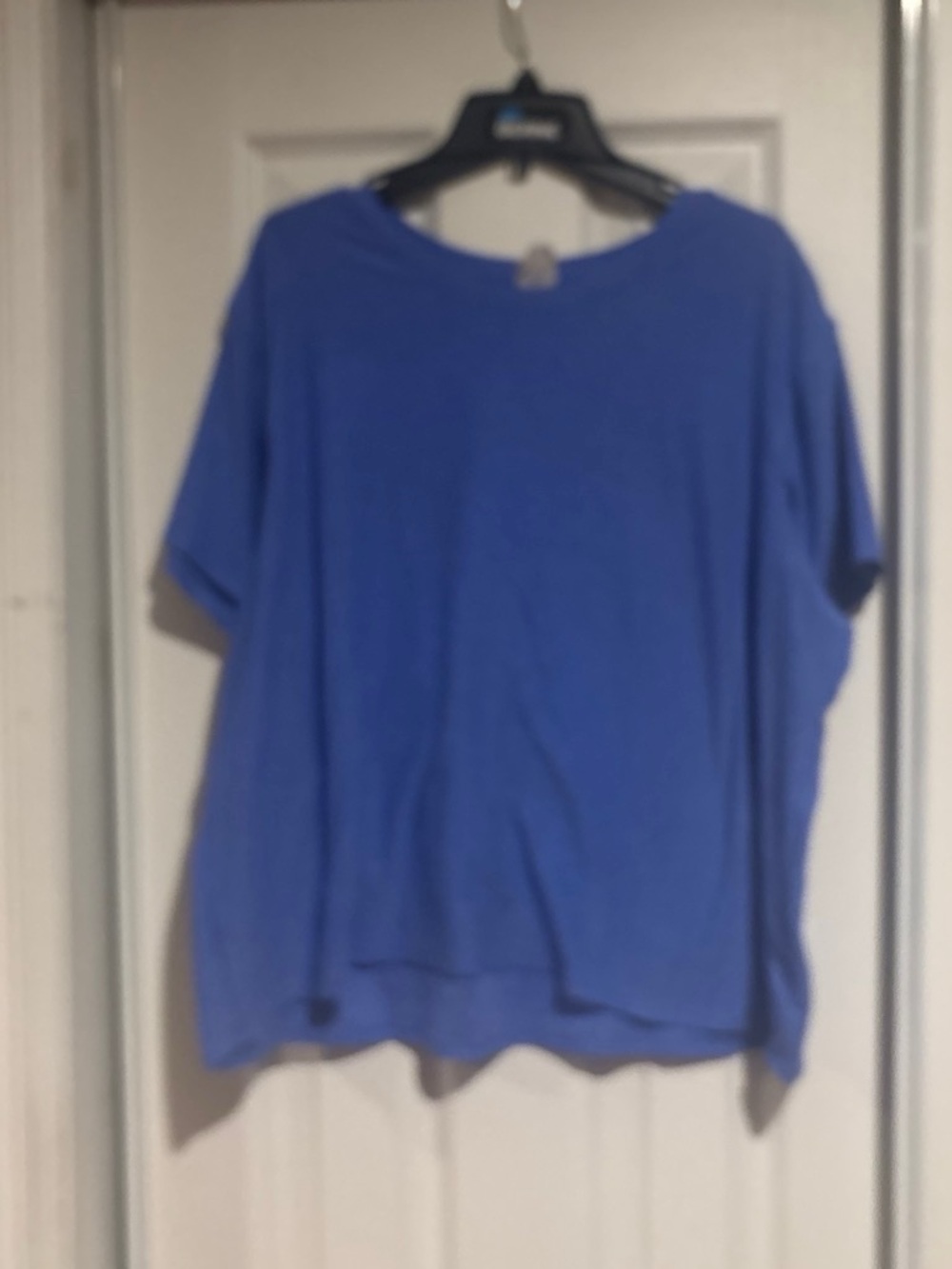 Athletic Works Blue Relaxed Crew Short Sleeve Top